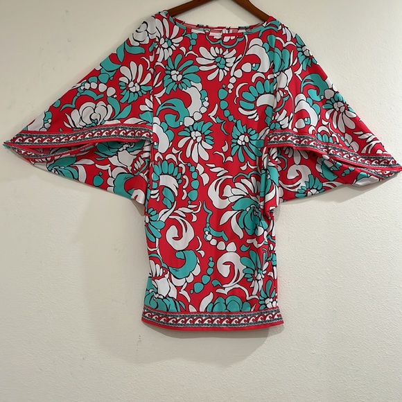 Trina Turk Garden Bloom Swim Cover-Up Tunic Dress - Picture 5 of 15